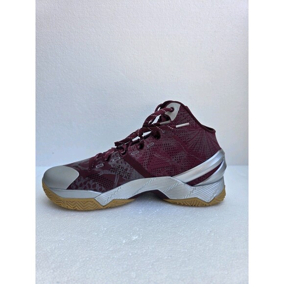New Under Armour Curry 2 Retro UA Domaine Red Silver Gum 3026052-601 Men SZ 10.5 main image 11